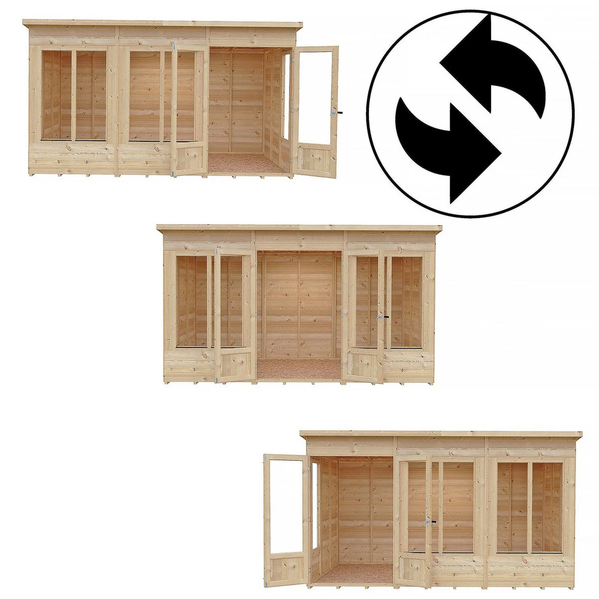 Shire Alora 5' 9" x 11' 9" Pent Summerhouse - Premium Dip Treated Overlap - Image 12