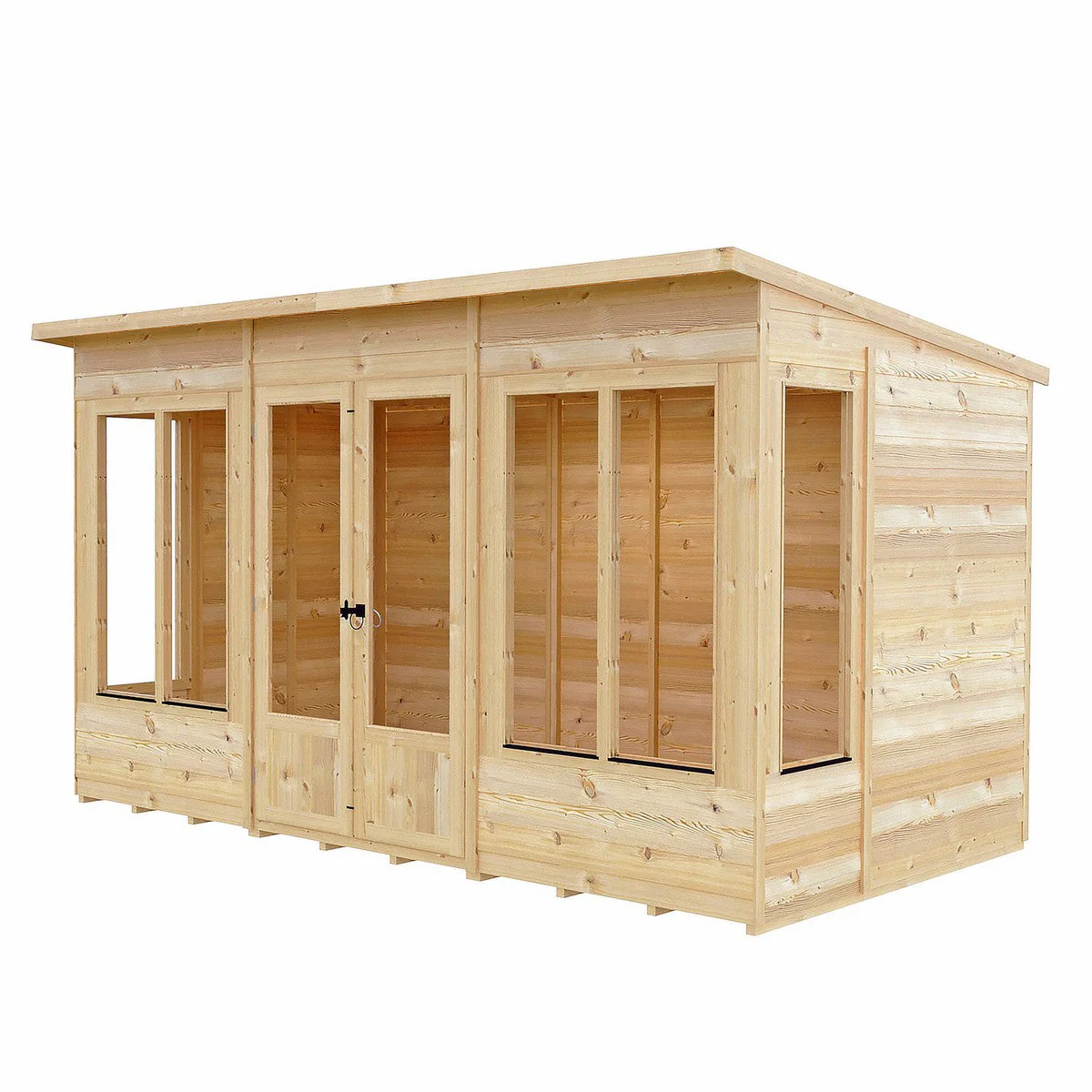Shire Alora 5' 9" x 11' 9" Pent Summerhouse - Premium Dip Treated Overlap - Image 2