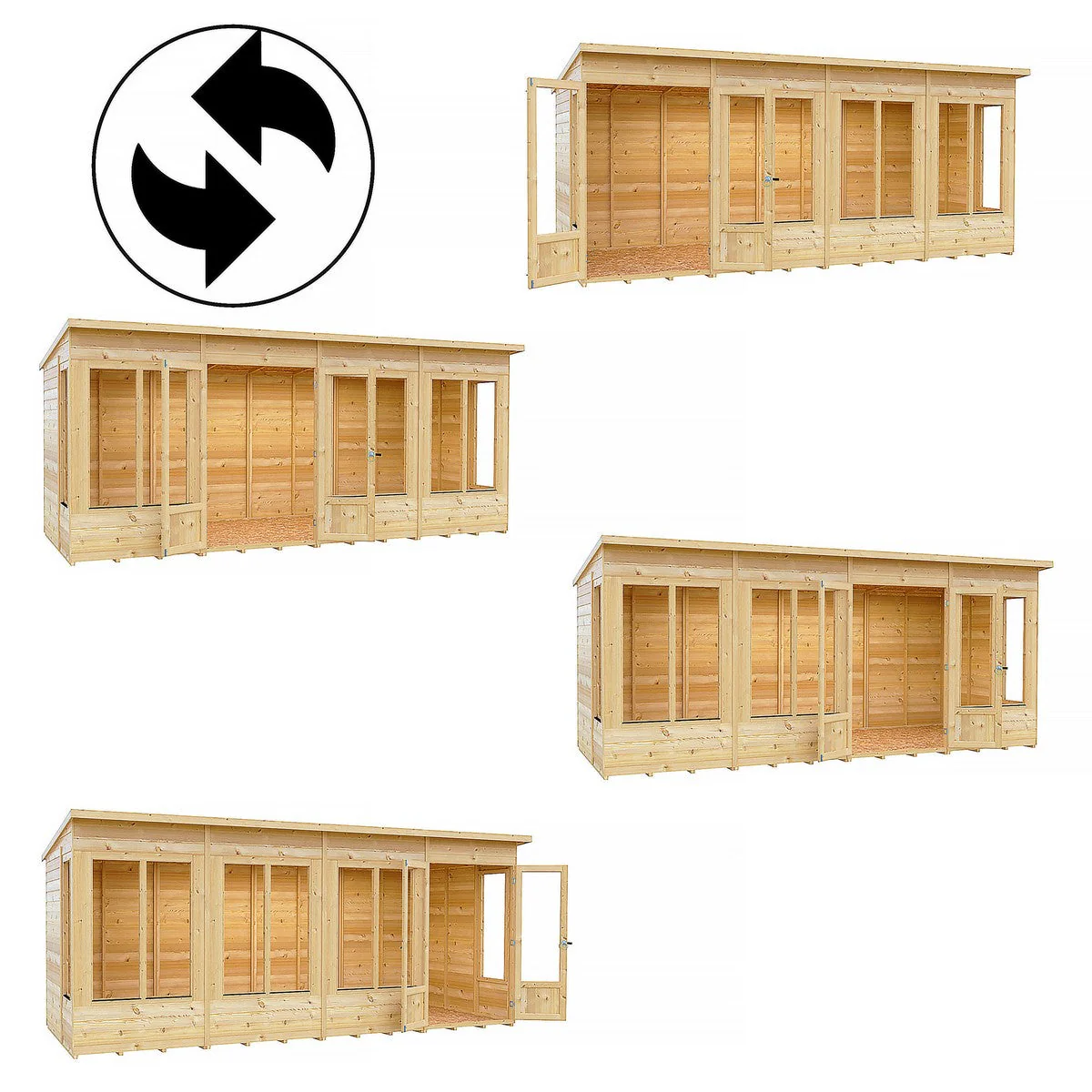 Shire Alora 5' 9" x 15' 8" Pent Summerhouse - Premium Dip Treated Overlap - Image 7