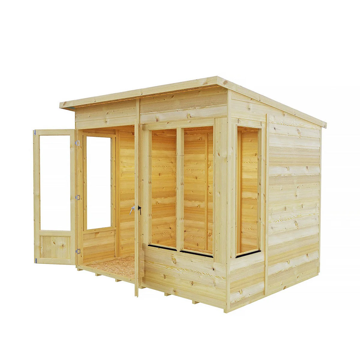 Shire Alora 5' 9" x 7' 10" Pent Summerhouse - Premium Dip Treated Overlap - Image 2