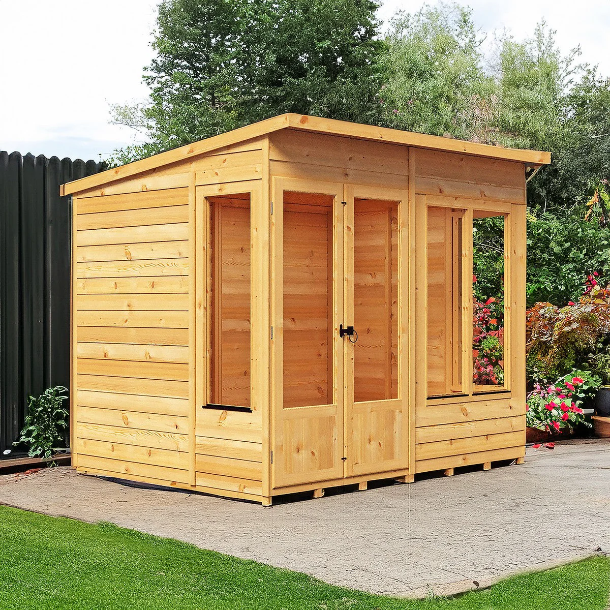 Shire Alora 5' 9" x 7' 10" Pent Summerhouse - Premium Dip Treated Overlap - Image 4