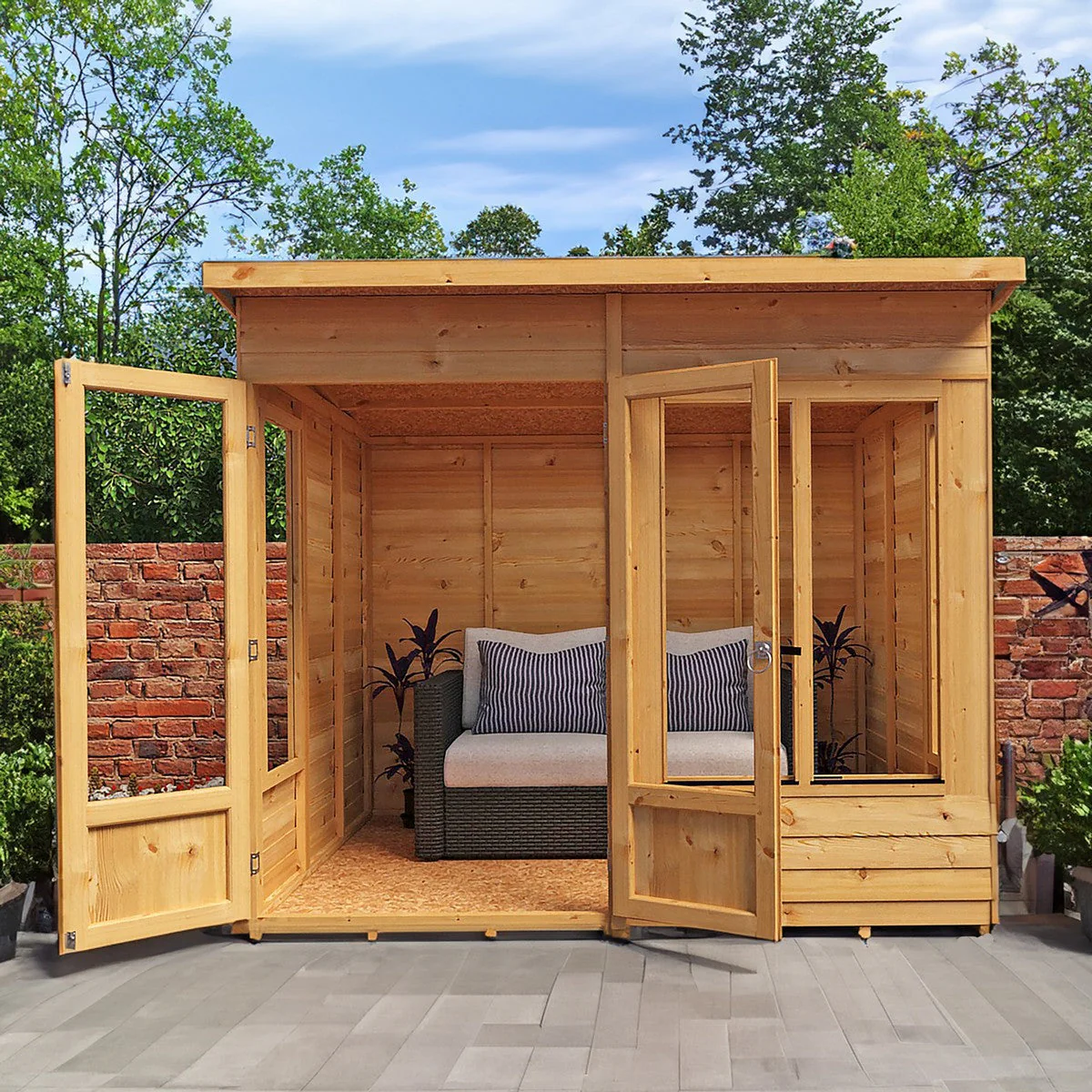 Shire Alora 5' 9" x 7' 10" Pent Summerhouse - Premium Dip Treated Overlap - Image 5