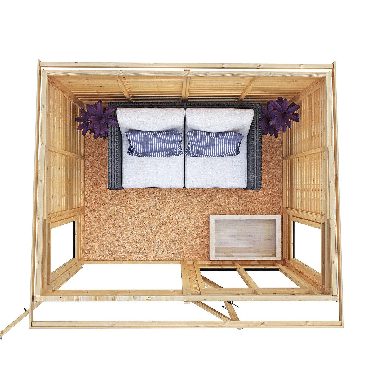 Shire Alora 5' 9" x 7' 10" Pent Summerhouse - Premium Dip Treated Overlap - Image 6
