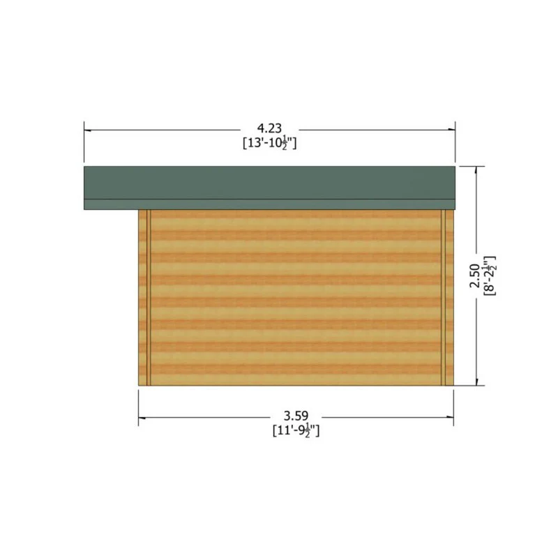 Shire Argyll 11' 9" x 11' 9" Apex Log Cabin - Premium 70mm Cladding Tongue & Groove - Image 8