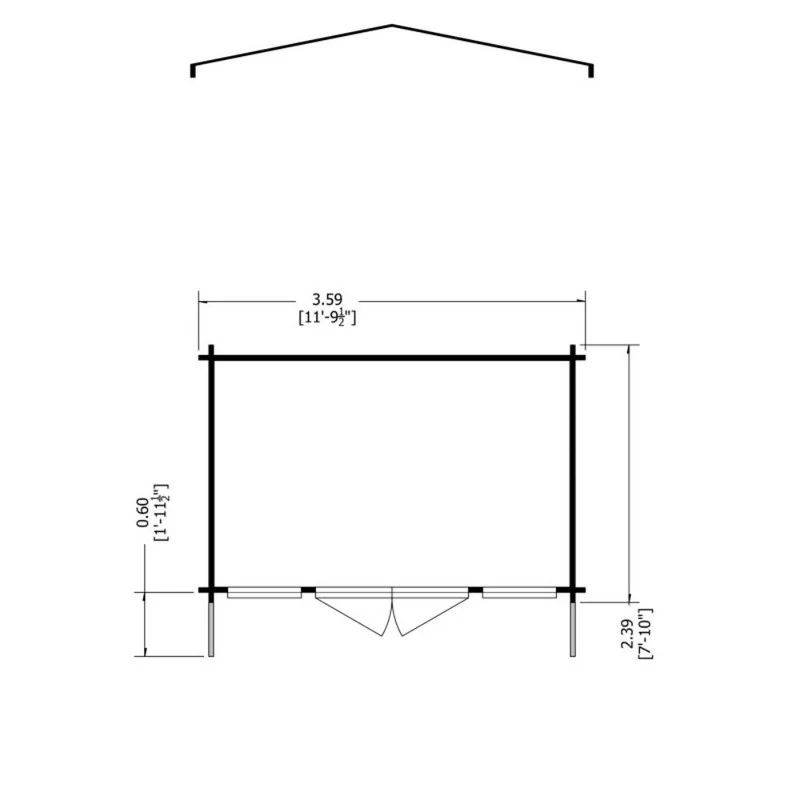 Shire Argyll 11' 9" x 7' 10" Apex Log Cabin - Premium 34mm Cladding Tongue & Groove - Image 8