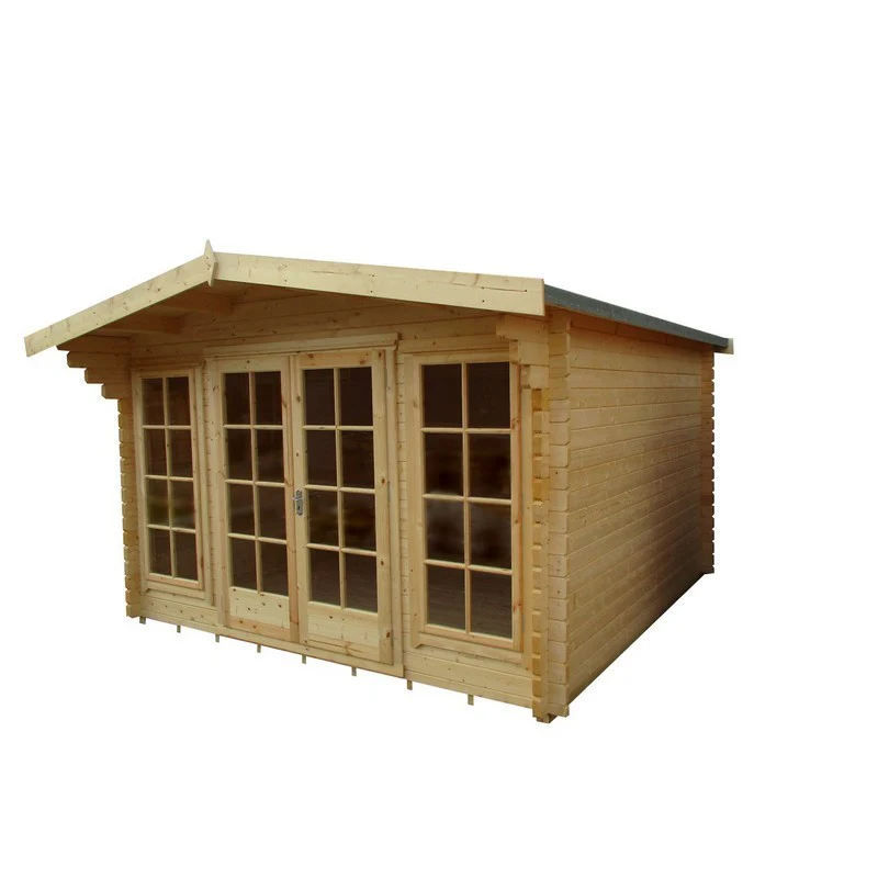 Shire Argyll 11' 9" x 9' 9" Apex Log Cabin - Premium 34mm Cladding Tongue & Groove - Image 3