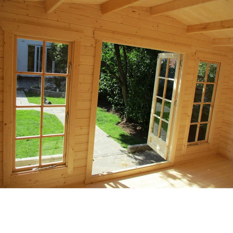Shire Argyll 11' 9" x 9' 9" Apex Log Cabin - Premium 44mm Cladding Tongue & Groove - Image 2