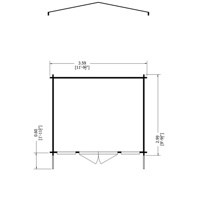 Shire Argyll 11' 9" x 9' 9" Apex Log Cabin - Premium 70mm Cladding Tongue & Groove - Image 8