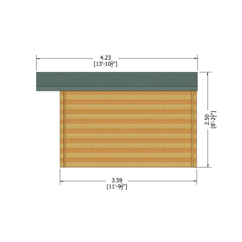 Shire Argyll 13' 8" x 11' 9" Apex Log Cabin - Premium 70mm Cladding Tongue & Groove - Image 8