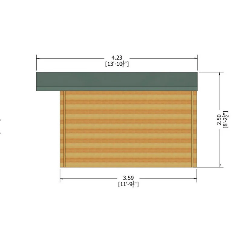Shire Argyll 15' 6" x 11' 9" Apex Log Cabin - Premium 44mm Cladding Tongue & Groove - Image 8