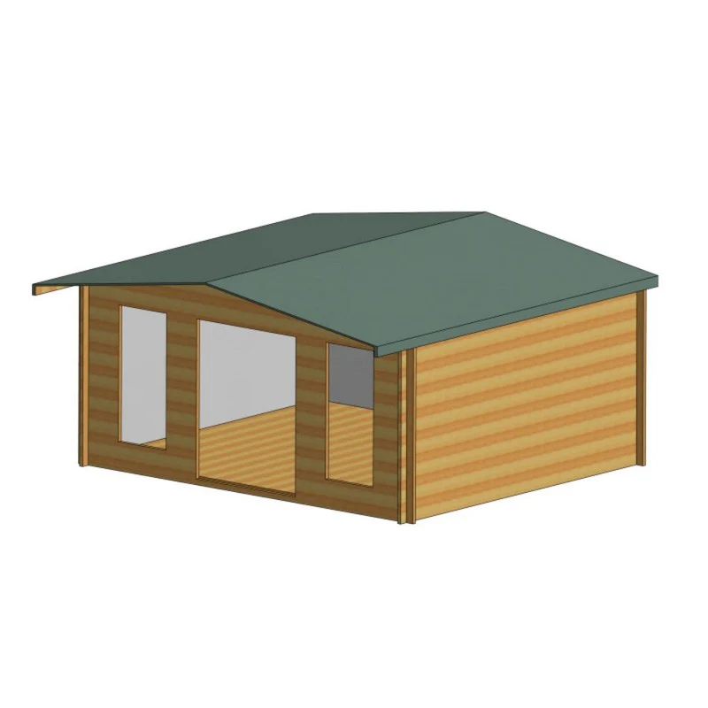 Shire Argyll 15' 8" x 13' 8" Apex Log Cabin - Premium 28mm Cladding Tongue & Groove - Image 9
