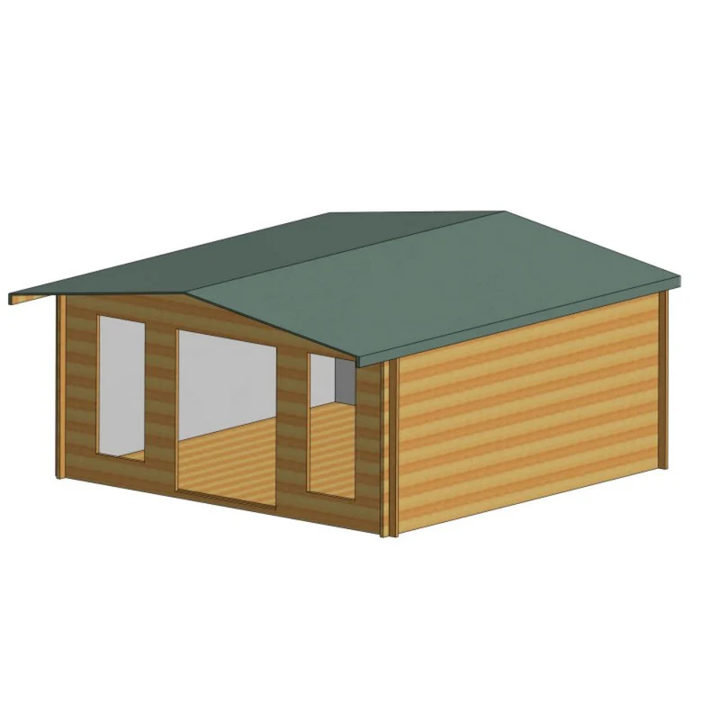 Shire Argyll 15' 8" x 15' 8" Apex Log Cabin - Premium 28mm Cladding Tongue & Groove - Image 9