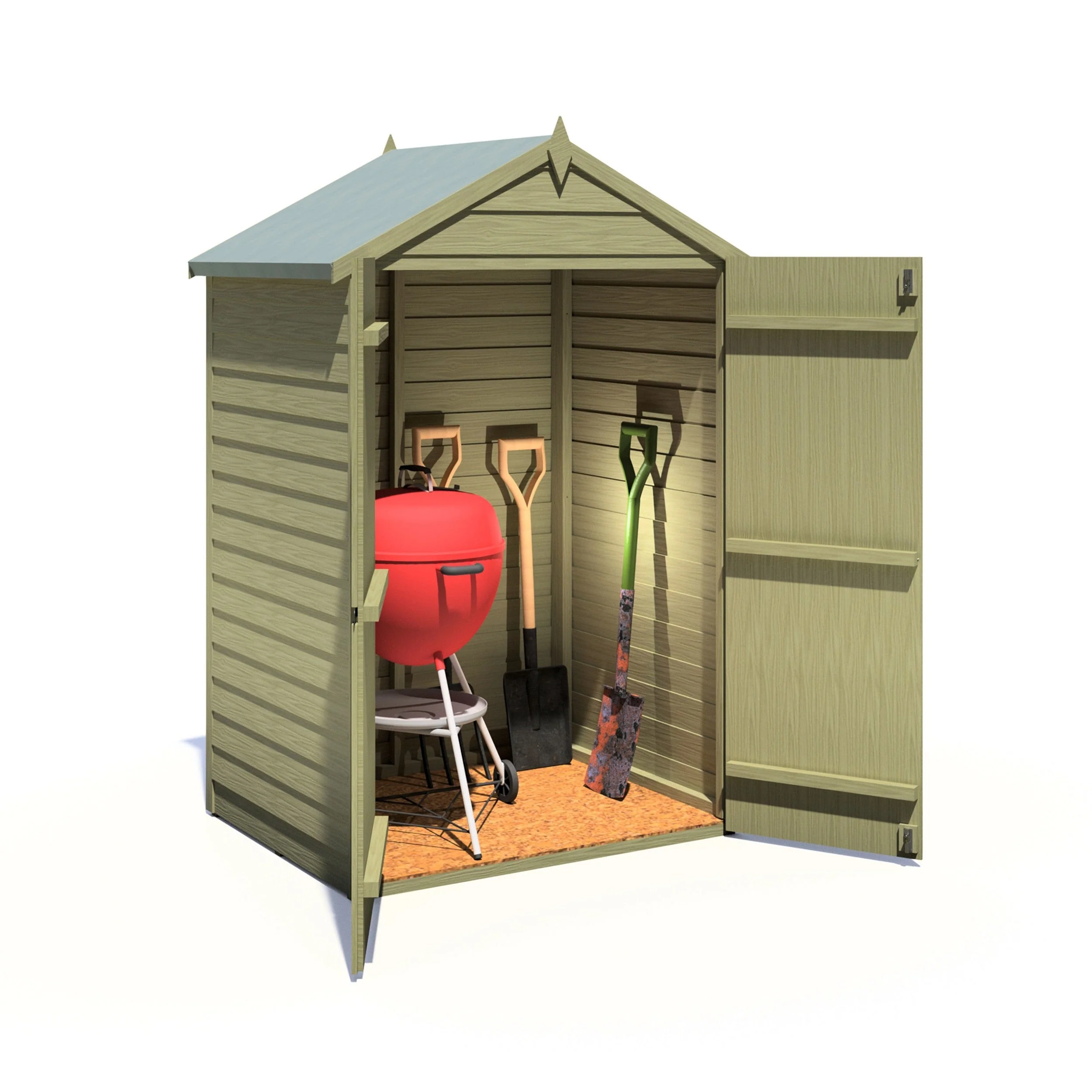 Ashworth 2' 10" x 3' 11" Apex Shed - Premium Pressure Treated Overlap - Image 7
