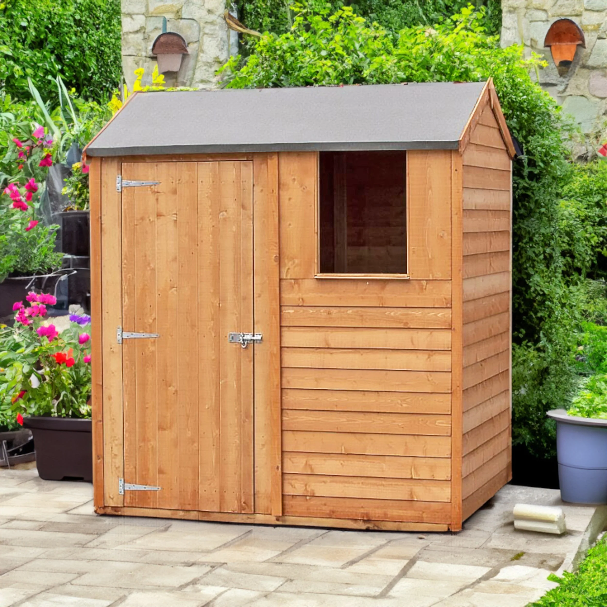 Ashworth 5' 9" x 3' 11" Reverse Apex Shed - Premium Pressure Treated Overlap - Image 2