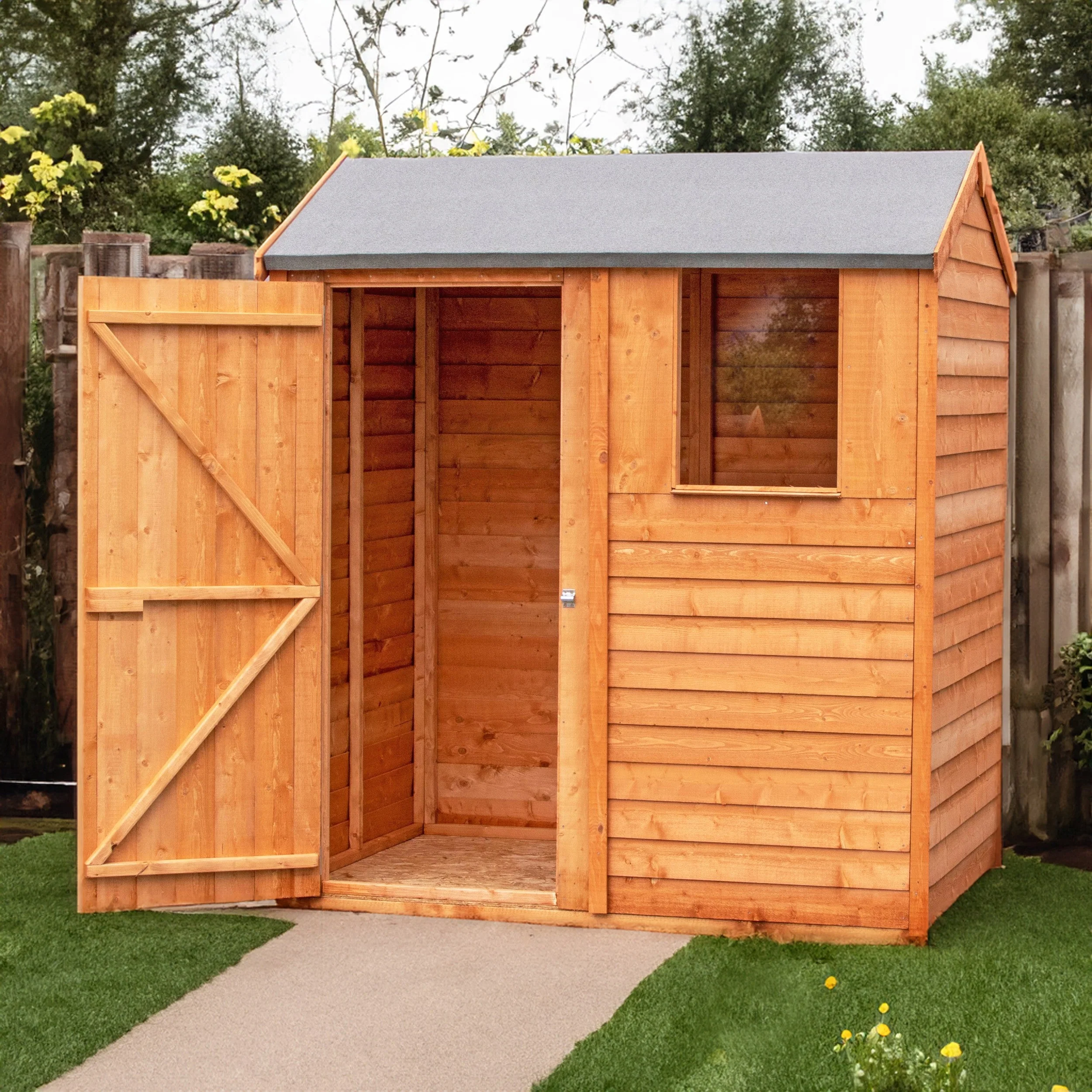 Ashworth 5' 9" x 3' 11" Reverse Apex Shed - Premium Pressure Treated Overlap - Image 3