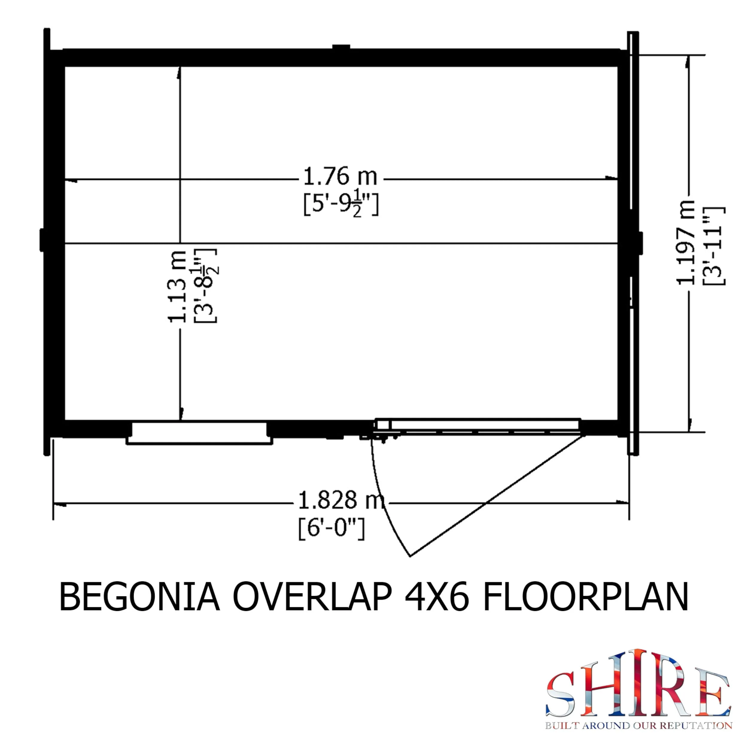 Ashworth 5' 9" x 3' 11" Reverse Apex Shed - Premium Pressure Treated Overlap - Image 4
