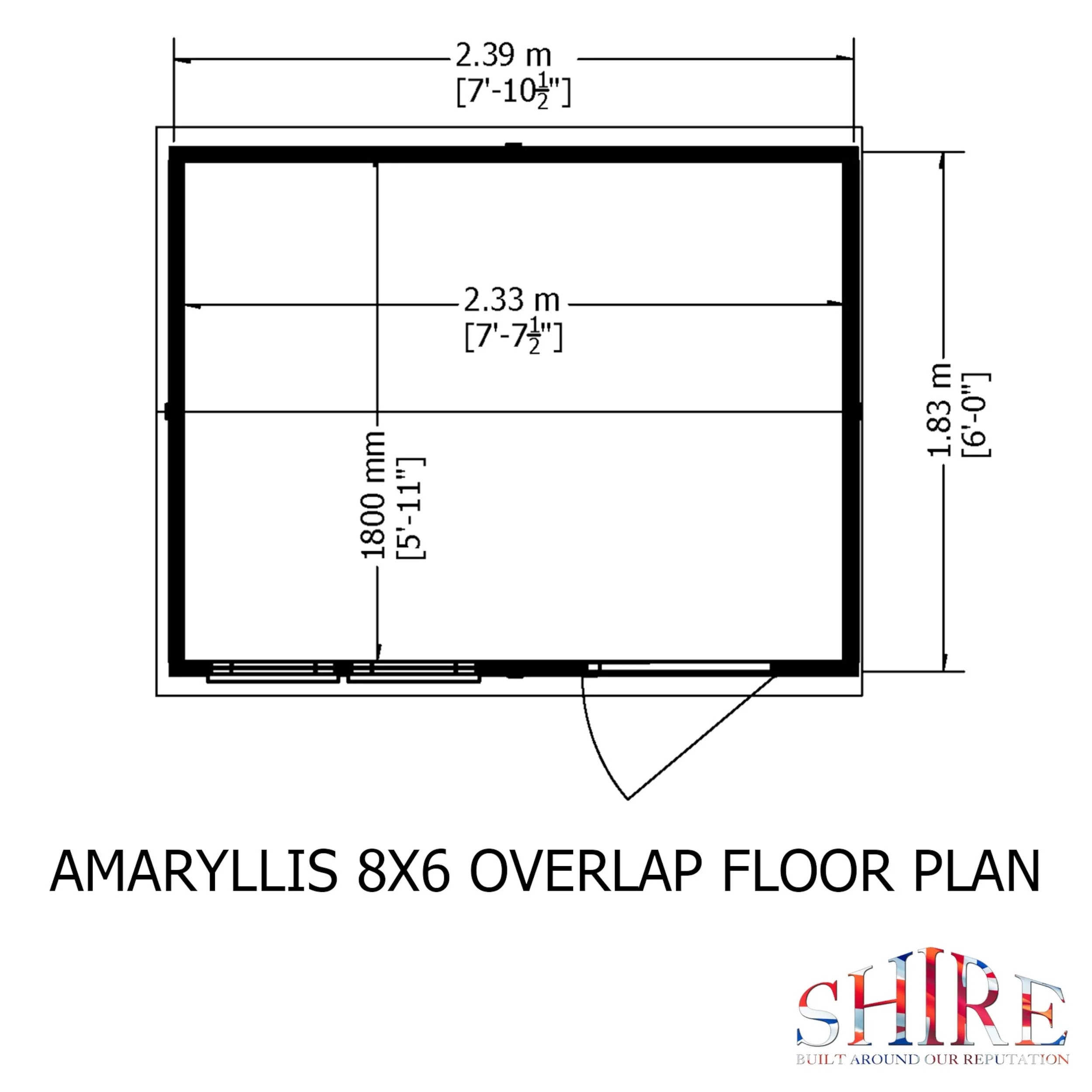 Ashworth 5' 9" x 7' 10" Apex Shed - Budget Dip Treated Overlap - Image 3