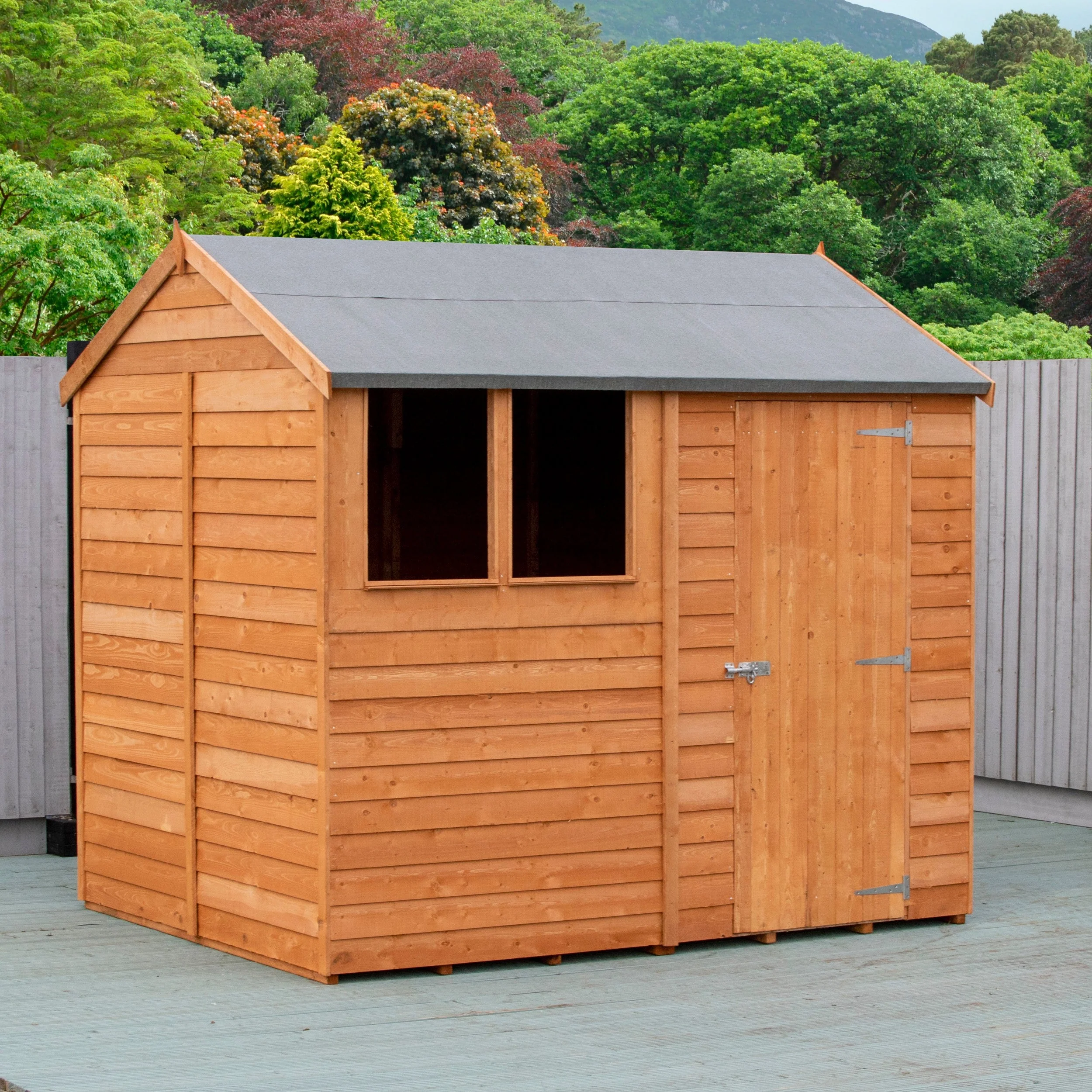 Ashworth 5' 9" x 7' 10" Apex Shed - Budget Dip Treated Overlap - Image 5