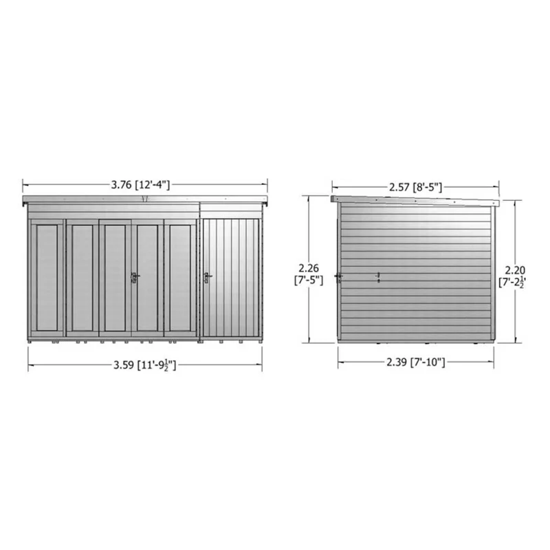 Shire Aster 12' 4" x 8' 5" Pent Summerhouse - Premium Dip Treated Shiplap - Image 6