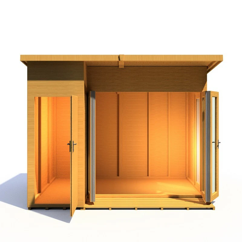 Shire Aster 7' 10" x 9' 9" Pent Summerhouse - Premium Dip Treated Shiplap - Image 2
