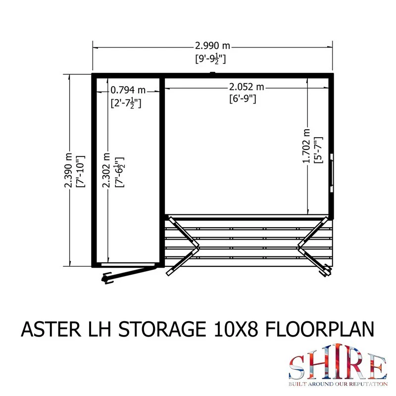 Shire Aster 7' 10" x 9' 9" Pent Summerhouse - Premium Dip Treated Shiplap - Image 7