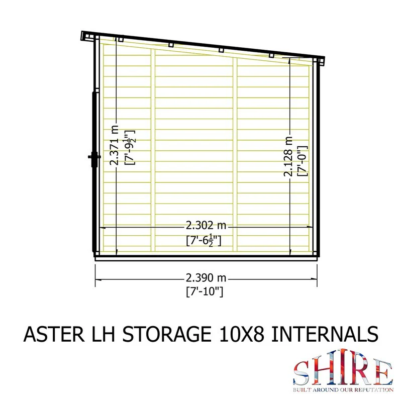 Shire Aster 7' 10" x 9' 9" Pent Summerhouse - Premium Dip Treated Shiplap - Image 8