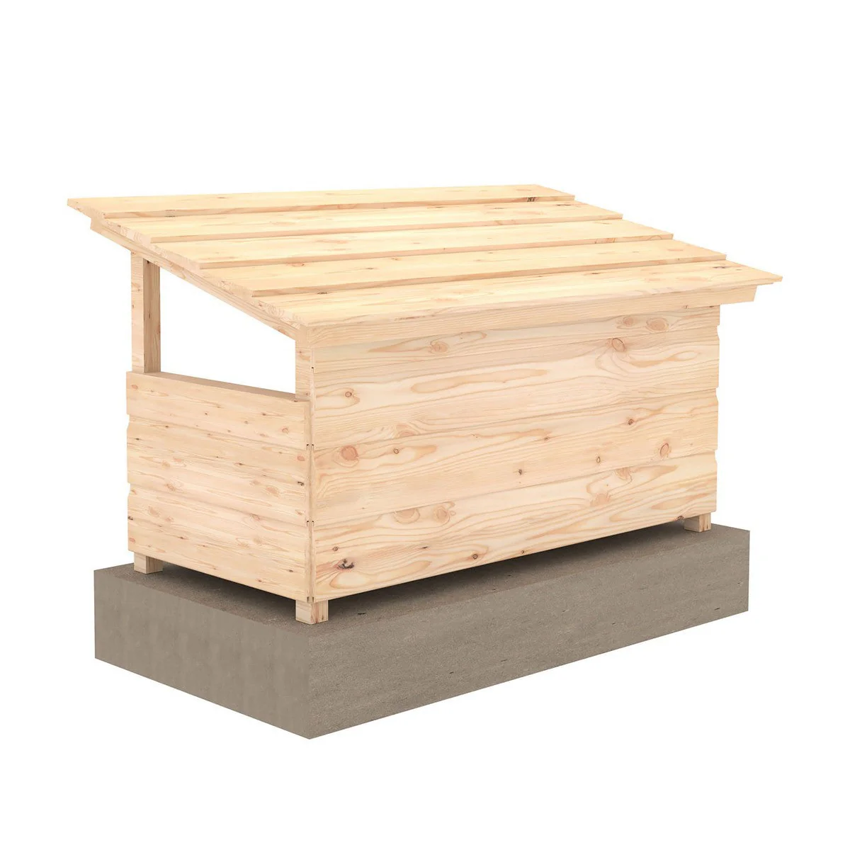 Shire Aveley 1' 4" x 3' 2" Pent Boot Store - Classic Dip Treated Shiplap - Image 3