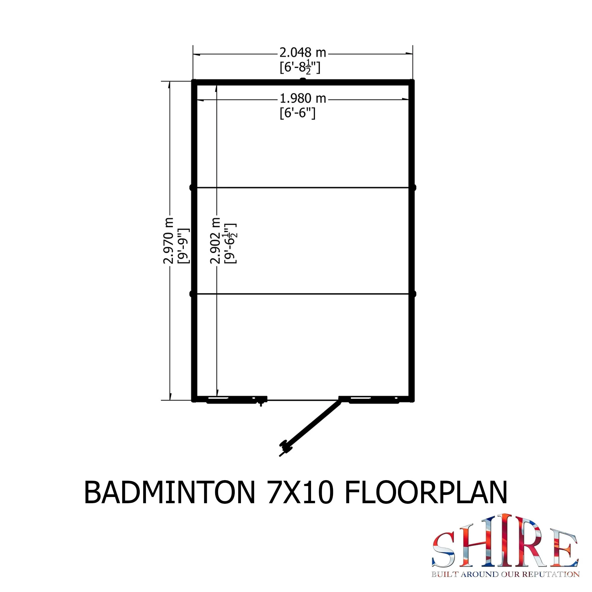 Badminton 9' 6" x 6' 8" Apex Summerhouse - Premium Dip Treated Shiplap - Image 3