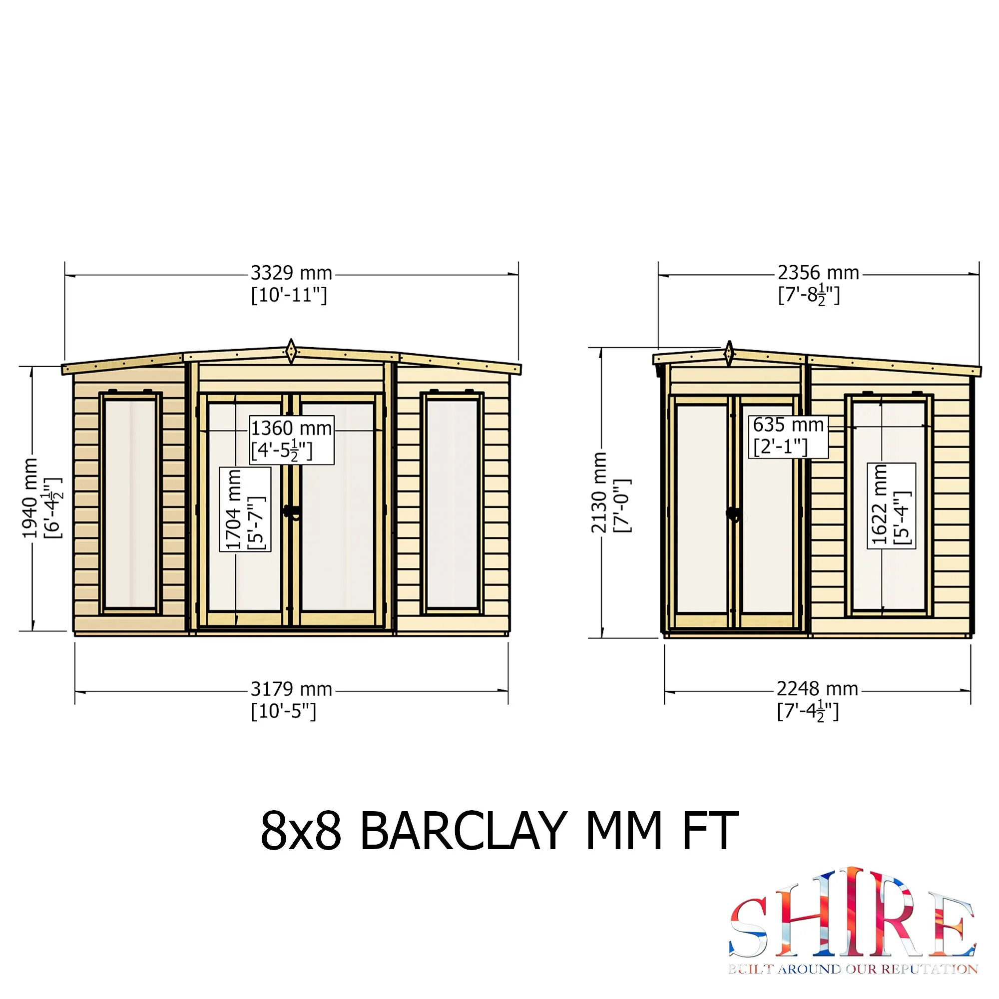 Barclay 7' 1" x 7' 4" Flat Summerhouse - Premium Dip Treated Shiplap - Image 4