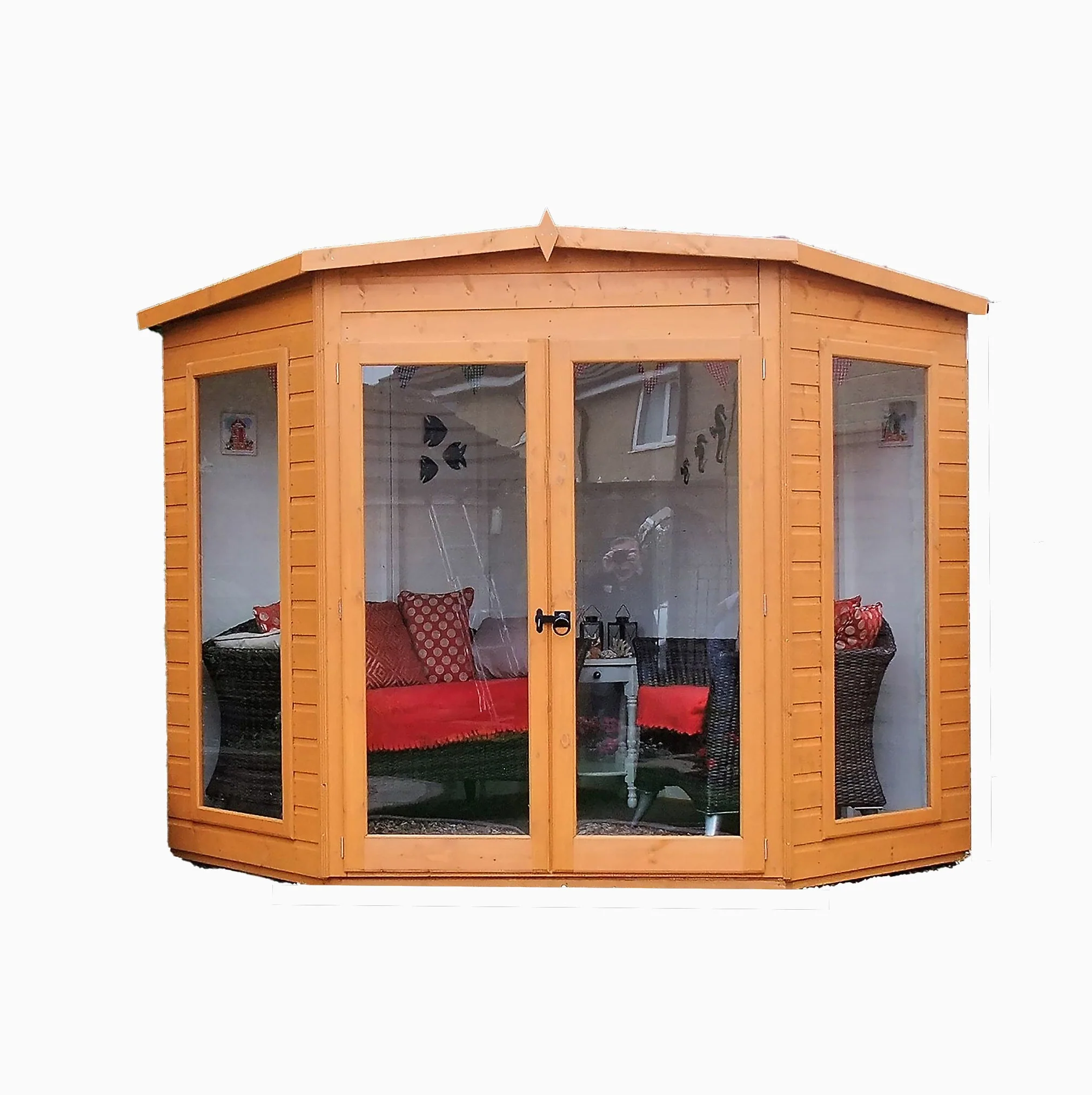 Barclay 6' 6" x 6' 8" Flat Summerhouse - Premium Dip Treated Shiplap - Image 3