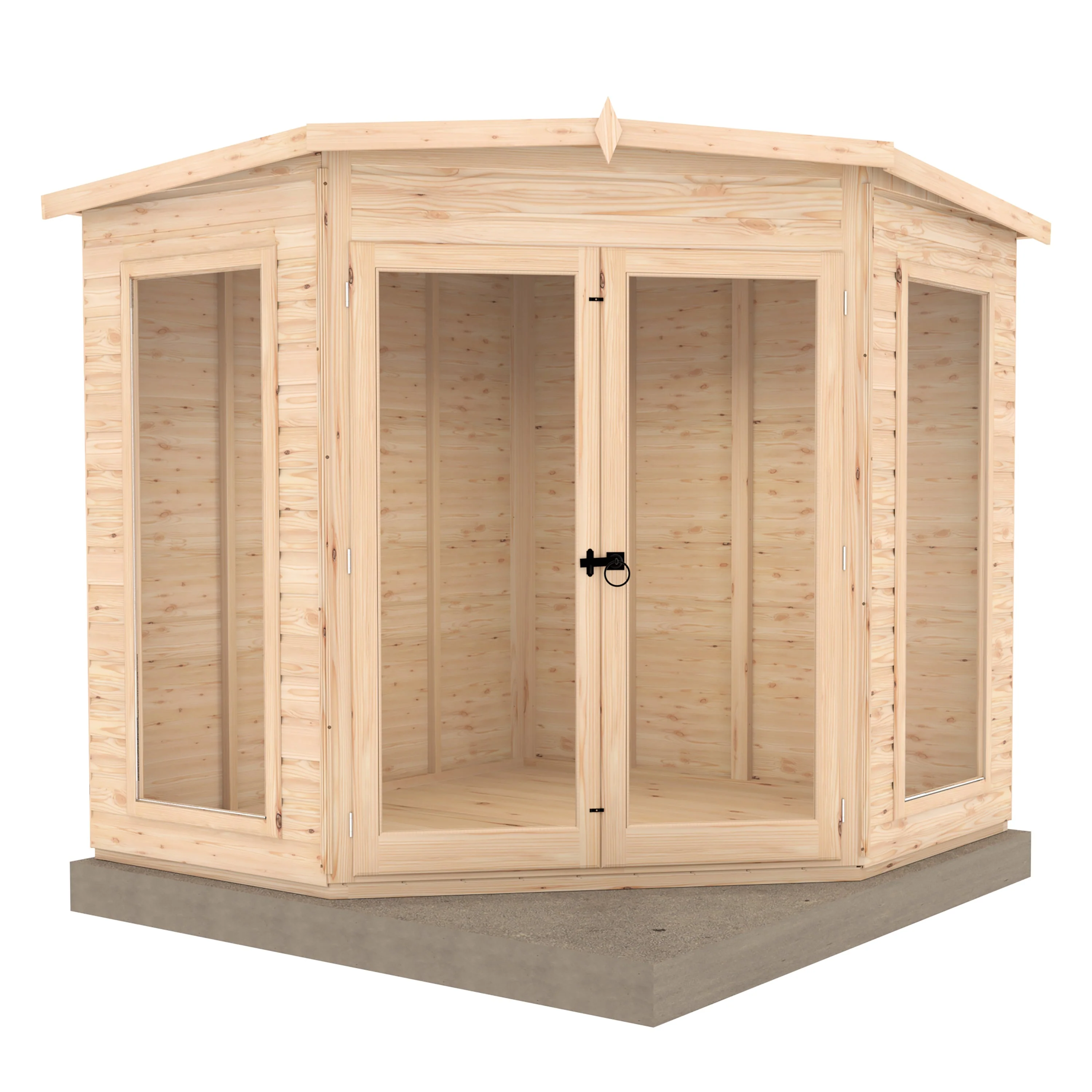 Barclay 6' 6" x 6' 8" Flat Summerhouse - Premium Dip Treated Shiplap - Image 8