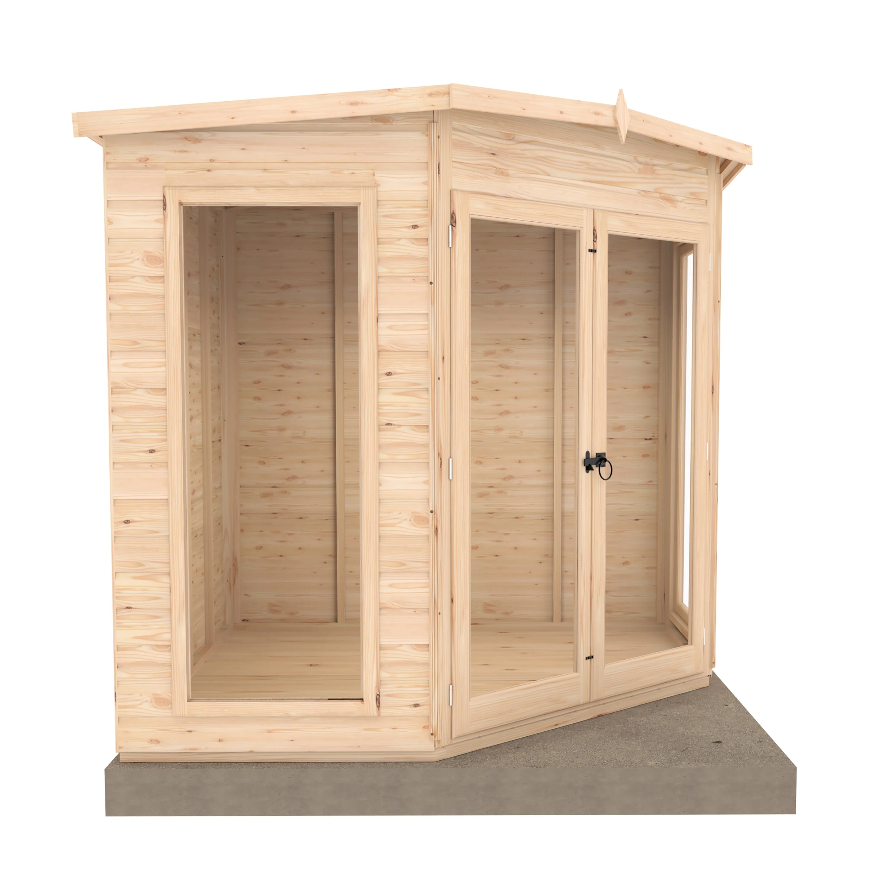 Barclay 6' 6" x 6' 8" Flat Summerhouse - Premium Dip Treated Shiplap - Image 9