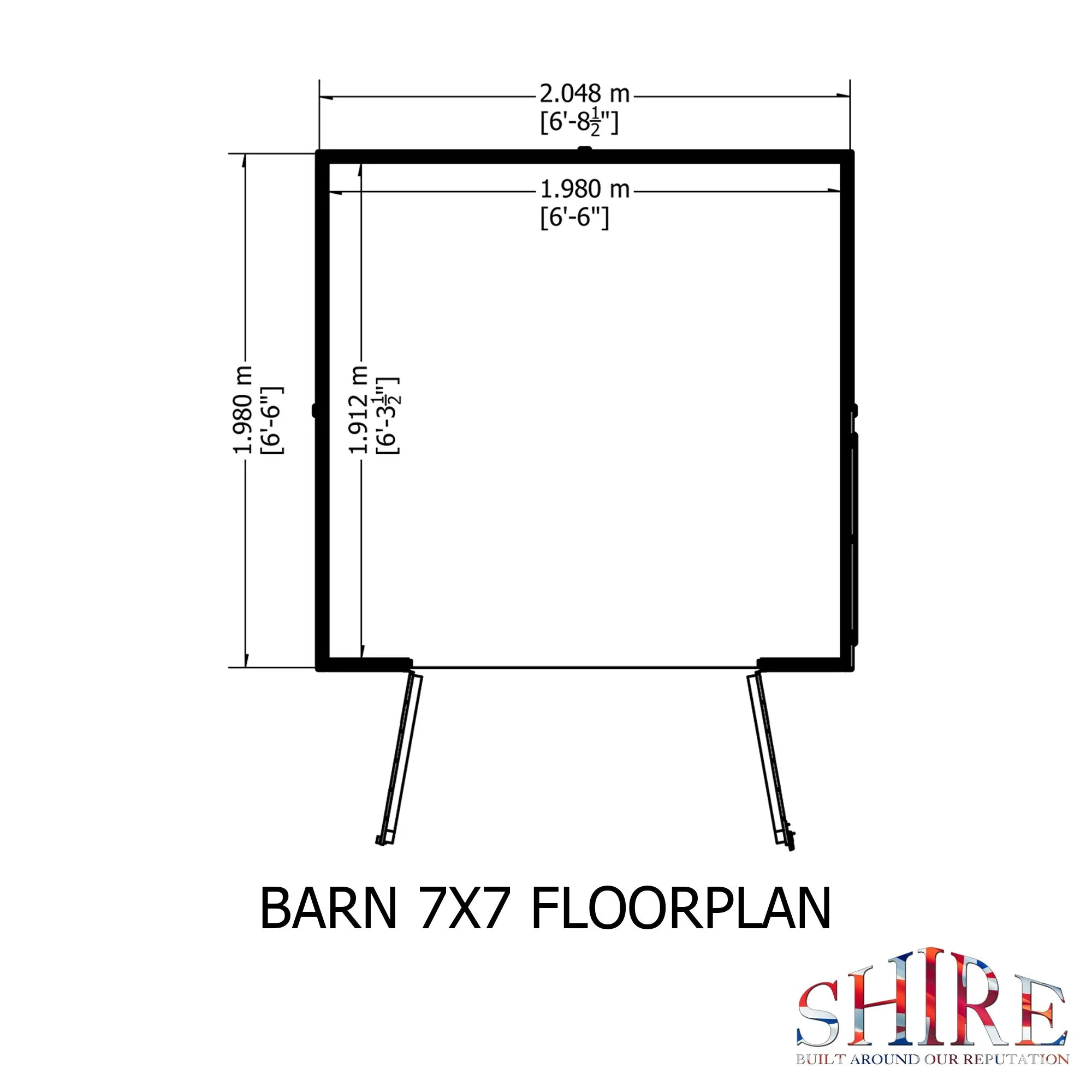 Barn 6' 3" x 6' 8" Barn Shed - Premium Dip Treated Shiplap - Image 3