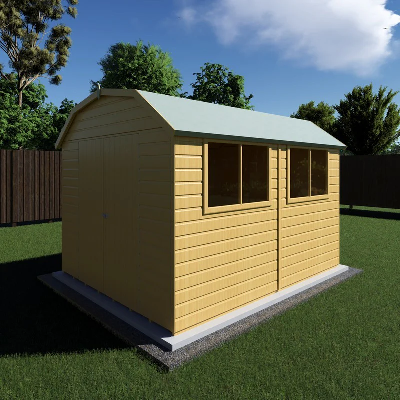 Shire Barn 9' 9" x 7' 10" Barn Shed - Premium Coated Shiplap - Image 3