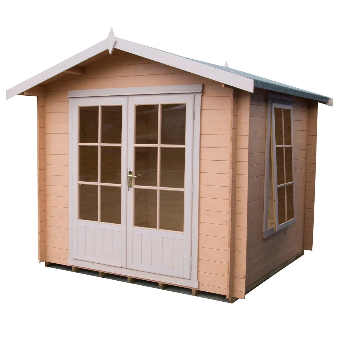 Shire Barnsdale 9' x 9' 1" Apex Log Cabin - Premium 19mm Cladding Log Clad - Image 2
