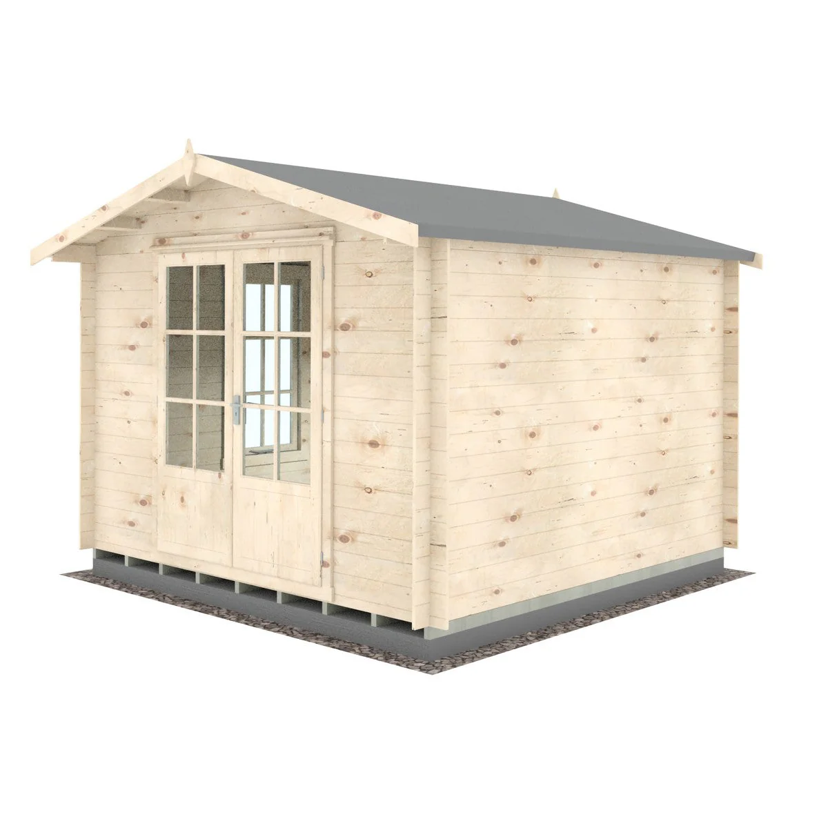 Shire Barnsdale 9' x 9' 1" Apex Log Cabin - Premium 19mm Cladding Log Clad - Image 7