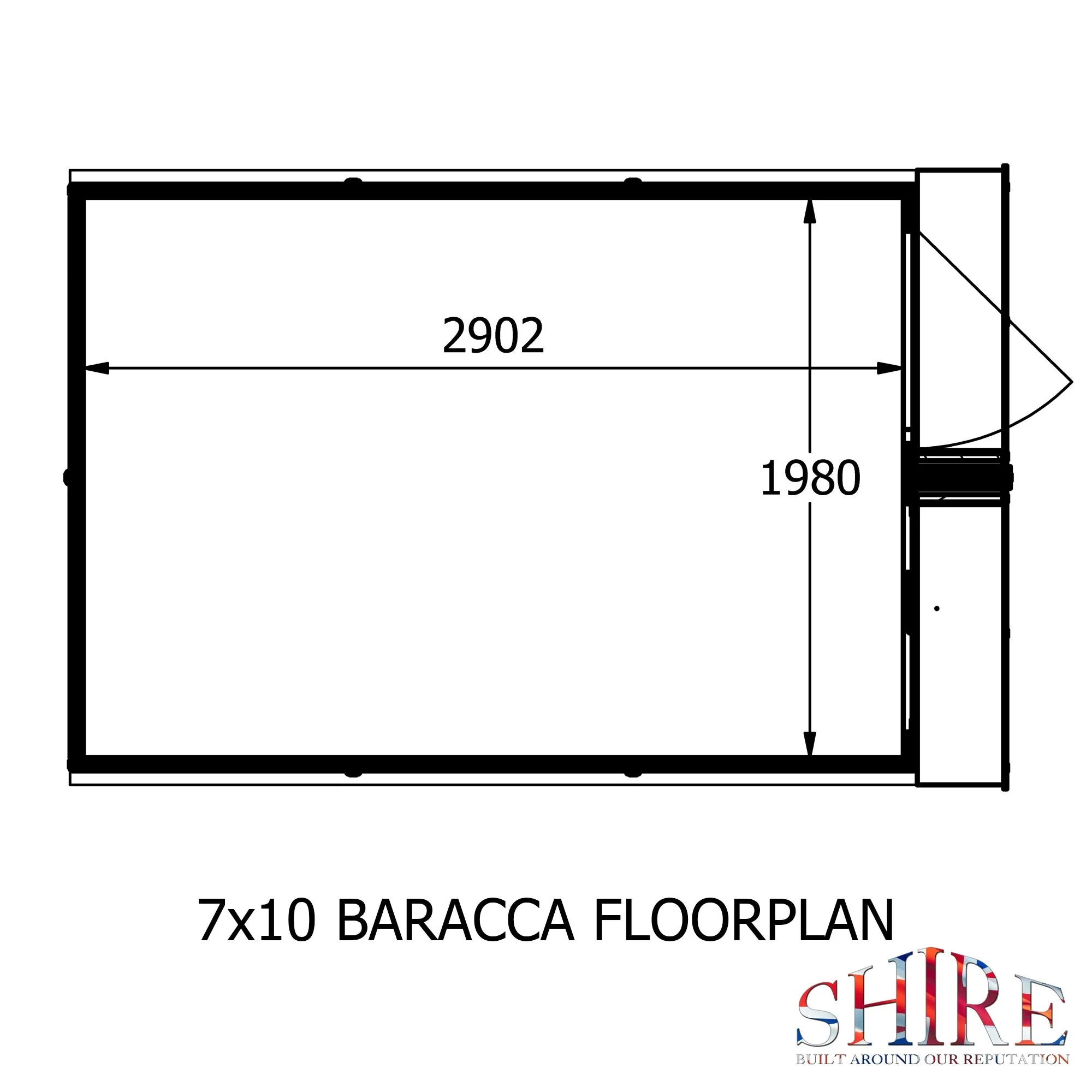 Barraca 9' 6" x 6' 8" Apex Shed - Premium Dip Treated Shiplap - Image 4