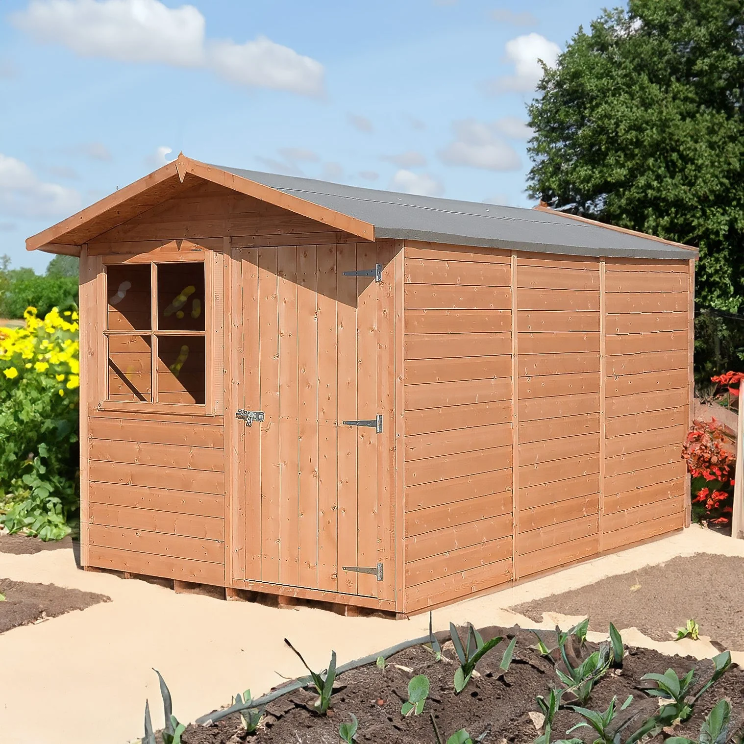 Barraca 9' 6" x 6' 8" Apex Shed - Premium Dip Treated Shiplap - Image 5