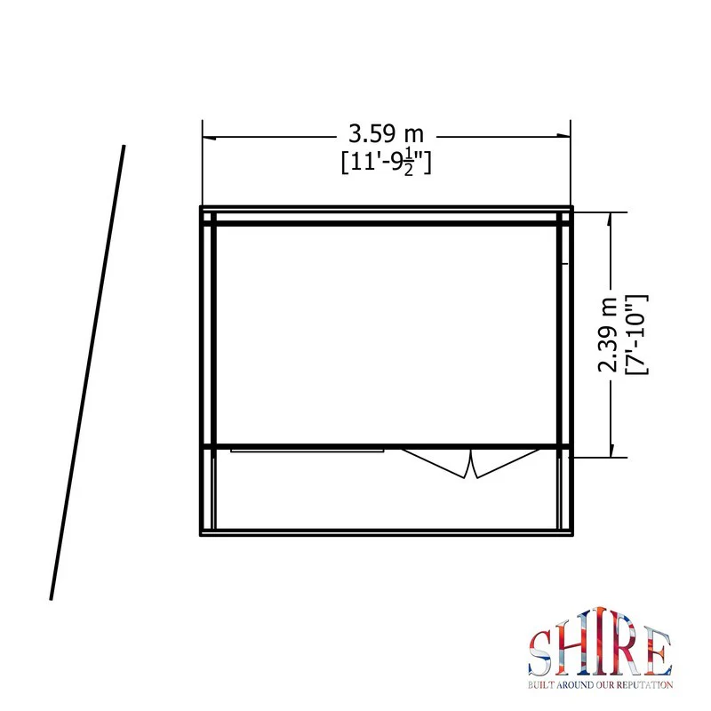 Shire Belgravia 10' 5" x 11' 10" Pent Summerhouse - Premium 28mm Cladding Overlap - Image 8