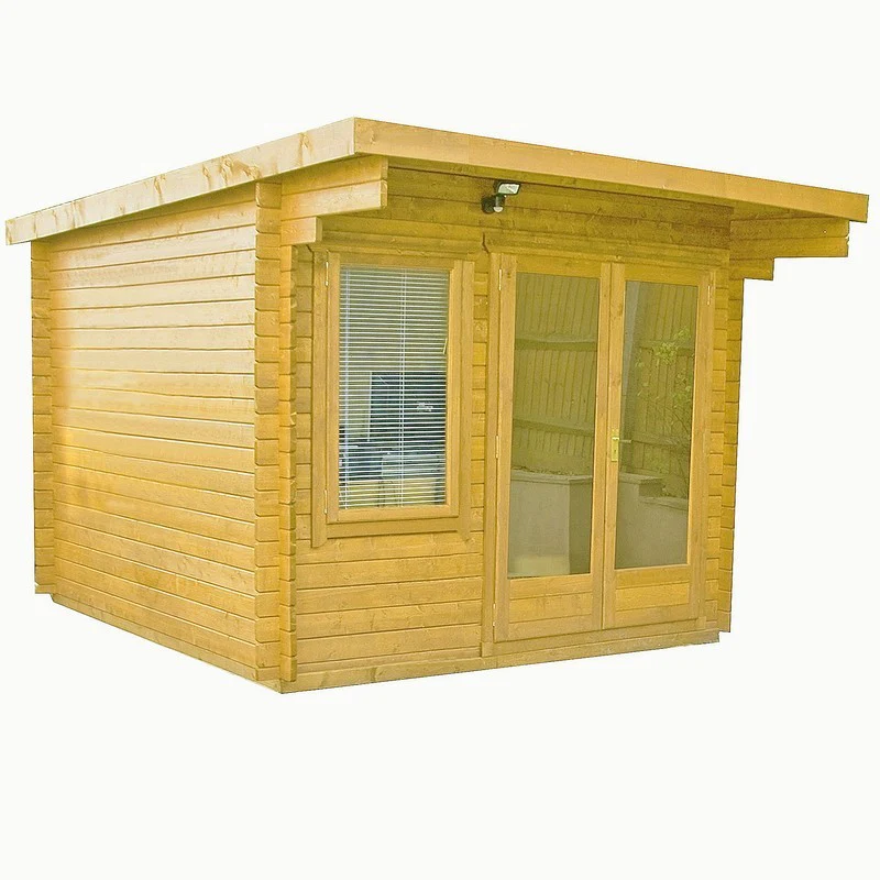 Shire Belgravia 11' 9" x 9' 9" Pent Log Cabin - Classic 28mm Cladding Tongue & Groove - Image 4