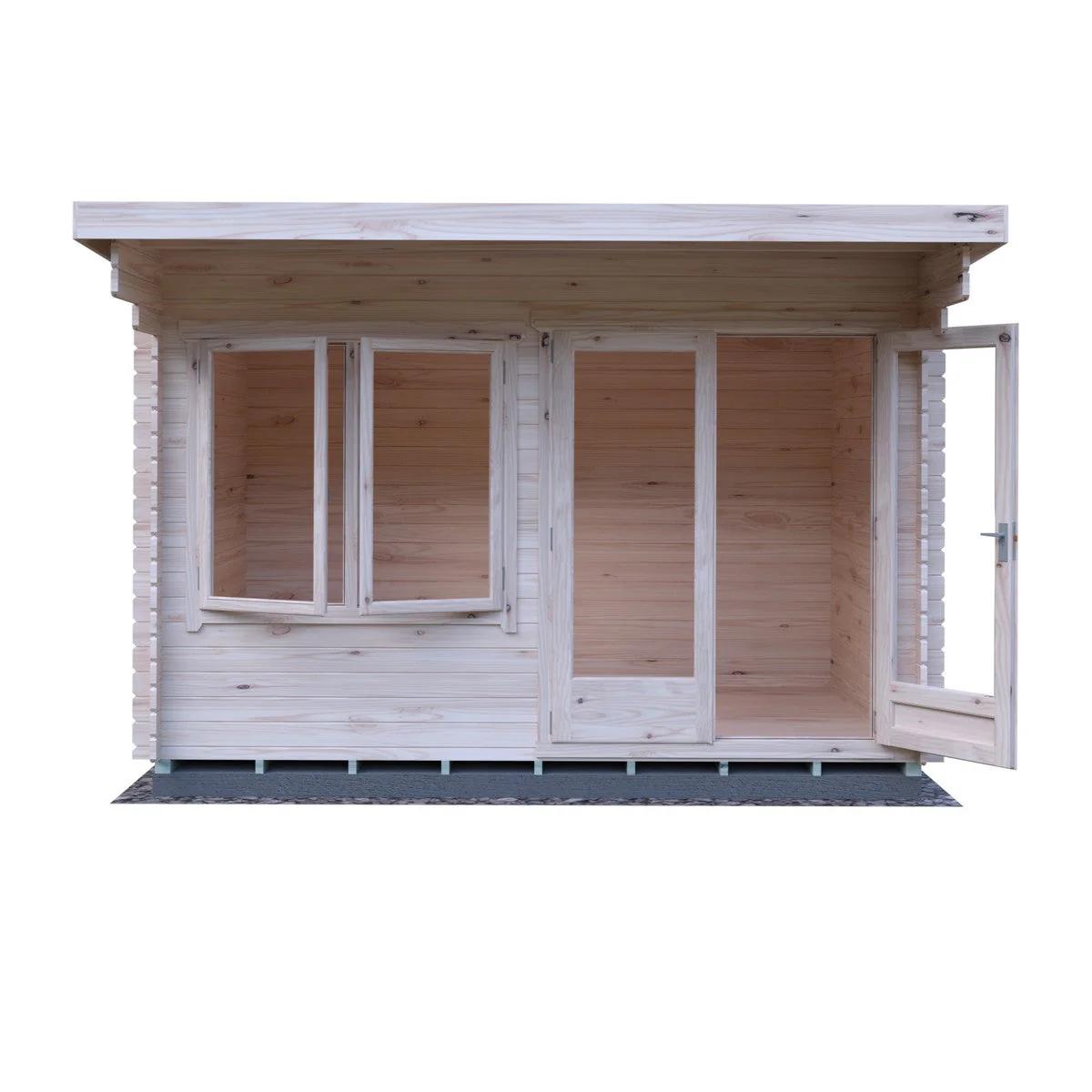 Shire Belgravia 7' 10" x 11' 9" Pent Log Cabin - Premium 34mm Cladding Tongue & Groove - Image 5