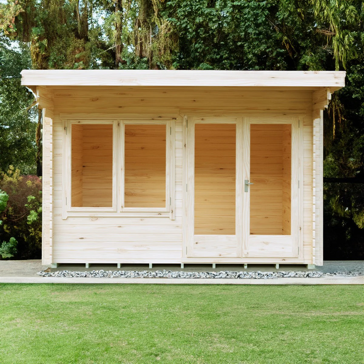 Shire Belgravia 7' 10" x 11' 9" Pent Log Cabin - Premium 44mm Cladding Tongue & Groove - Image 6