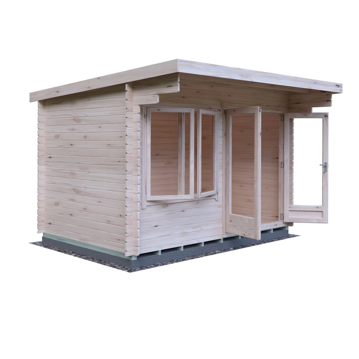 Shire Belgravia 7' 10" x 11' 9" Pent Log Cabin - Premium 70mm Cladding Tongue & Groove - Image 8