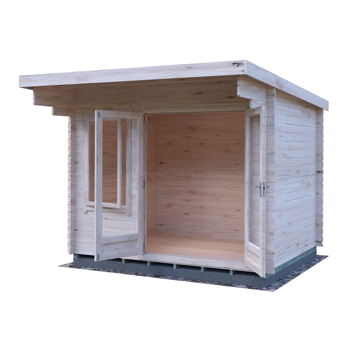 Shire Belgravia 7' 10" x 9' 9" Pent Log Cabin - Premium 34mm Cladding Tongue & Groove - Image 5