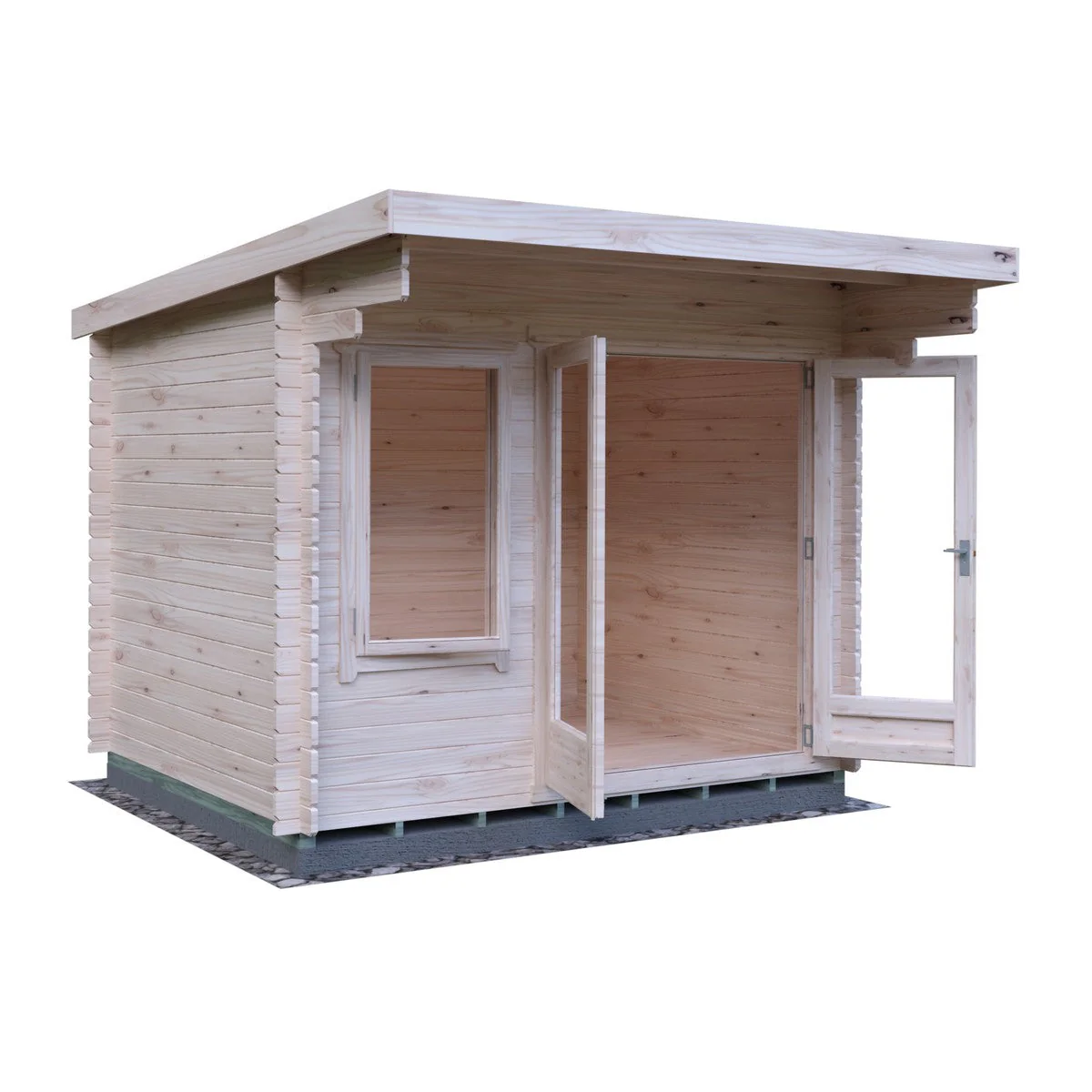 Shire Belgravia 7' 10" x 9' 9" Pent Log Cabin - Premium 34mm Cladding Tongue & Groove - Image 6