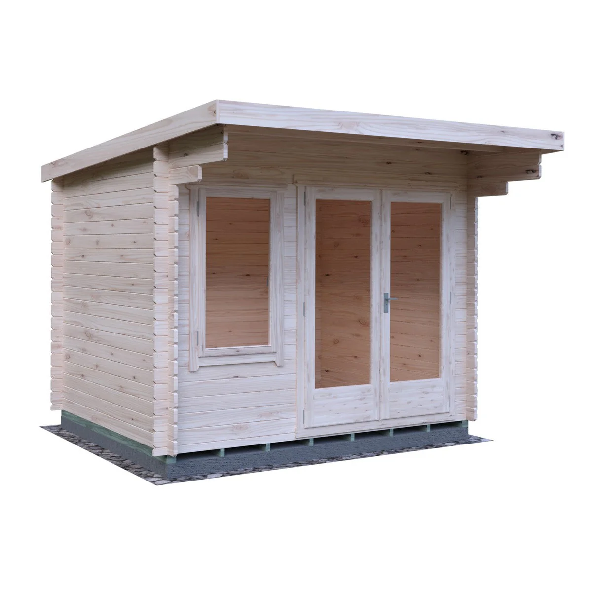 Shire Belgravia 7' 10" x 9' 9" Pent Log Cabin - Premium 44mm Cladding Tongue & Groove - Image 2