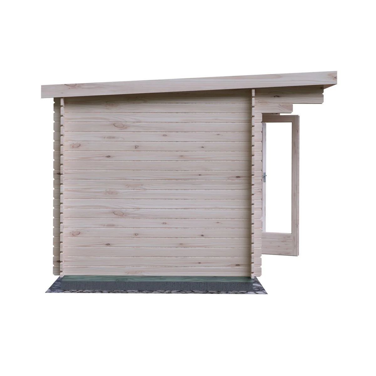 Shire Belgravia 7' 10" x 9' 9" Pent Log Cabin - Premium 70mm Cladding Tongue & Groove - Image 8