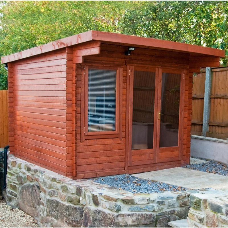 Shire Belgravia 9' 9" x 9' 9" Pent Log Cabin - Classic 28mm Cladding Tongue & Groove - Image 2