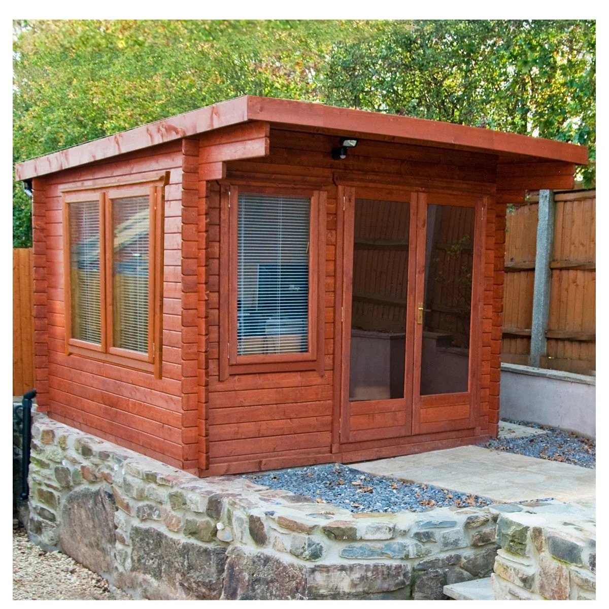 Shire Belgravia 9' 9" x 9' 9" Pent Log Cabin - Premium 34mm Cladding Tongue & Groove - Image 2