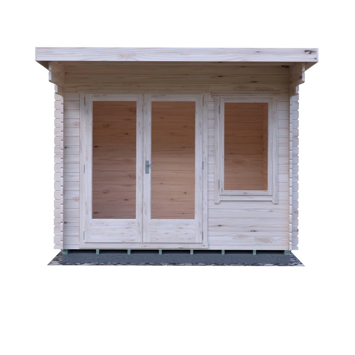 Shire Belgravia 9' 9" x 9' 9" Pent Log Cabin - Premium 44mm Cladding Tongue & Groove - Image 6